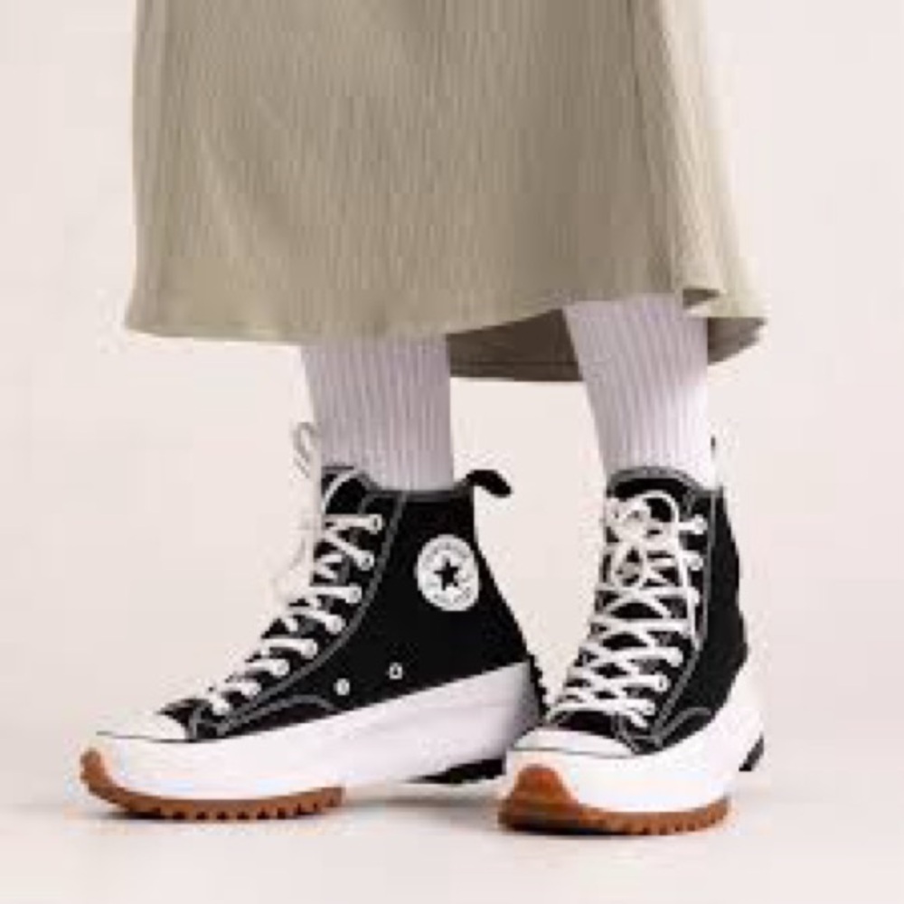 Converse Run Star Hike Platform Sneaker - Black / White / Gum